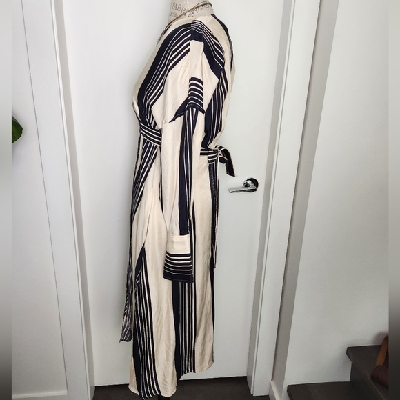 COS Striped Wrap Dress - Picture 3 of 16